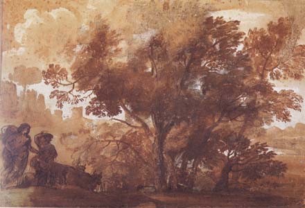 Claude Lorrain Landscape with Mythological Figures (mk17)